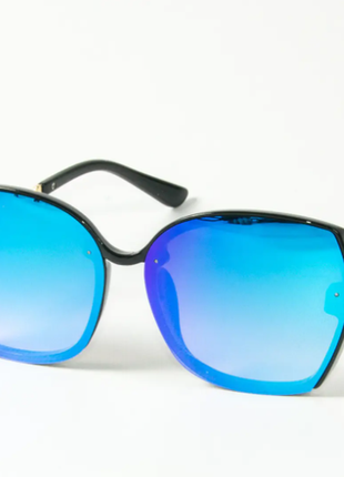 Окуляри жіночі сонцезахисні квадратні  дзеркальні  блакитні