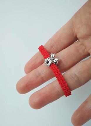 Детский плетеный браслет-оберег (красная нитка) ′mickeymouse′3 фото