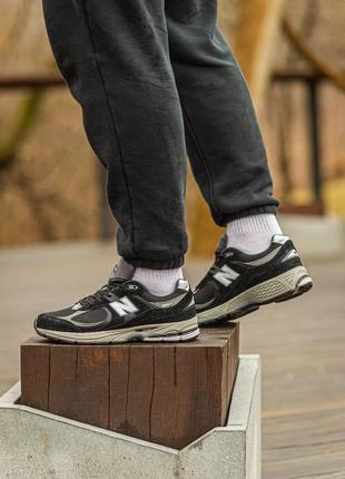Мужские кроссовки new balance 2002 black\gre