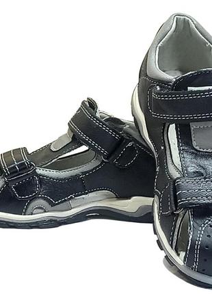Кожаные ортопедические босоножки сандали клиби clibee летняя обувь для мальчика 187. размер 312 фото