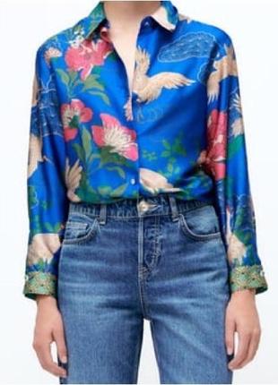 Zara шикарная женская блуза рубашка оригинал2 фото