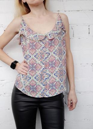 Майка шифонова primark 10 s-m/шифоновий топ майка