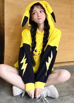 Худи толстовка покемон аниме косплей пикачу cosplay anime pokemon