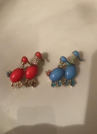 Красиві броші у формі пари качечок