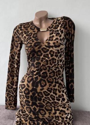 Плаття, сукня , силуэтное платье в леопардовый принт, лео1 фото