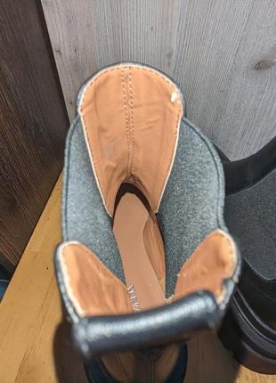 Zara - кожаные ботинки ботинки челси7 фото