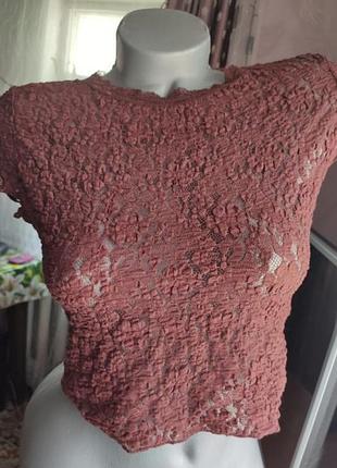 Кроп топ женский,топ гипюровый, короткая футболка, топик