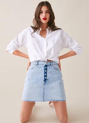 Джинсова спідниця на гудзиках zara