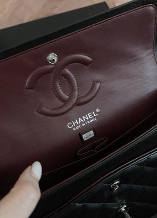 Сумка сумочка chanel шанель чорна через плече ланцюг мода багет шкіра кожа тренд мода цепь5 фото