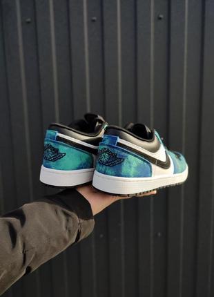 Кроссовки в стиле nike air jordan 1 low tie dye3 фото