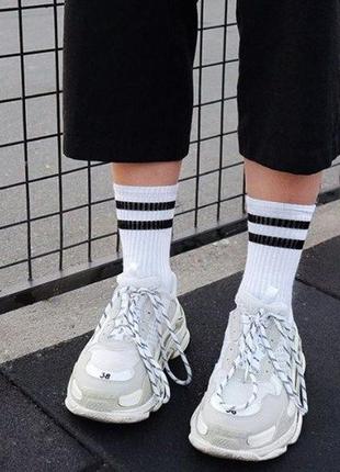 Белые носки с черными полосками sox2 фото