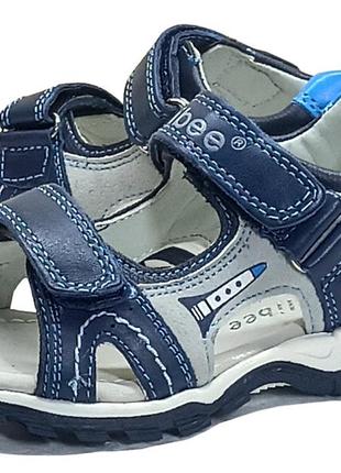 Кожаные ортопедические босоножки сандали летняя обувь для мальчика 255 clibee клиби р.25