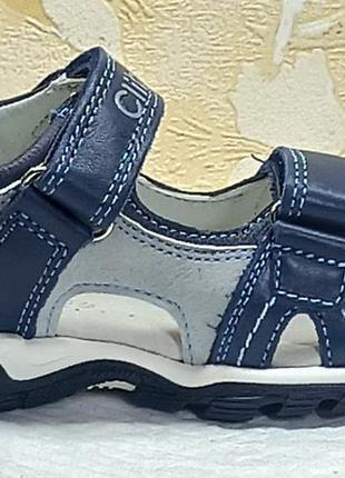 Шкіряні ортопедичні босоніжки сандалі літнє взуття для хлопчика 255 clibee клібі р.2510 фото