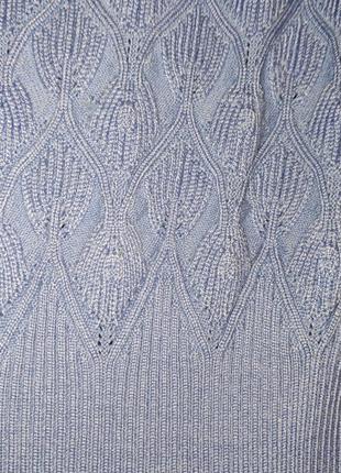 Вязаное плетеное платье5 фото