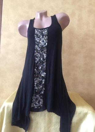 Итальянское очень красивое платье в пайетках /сарафан