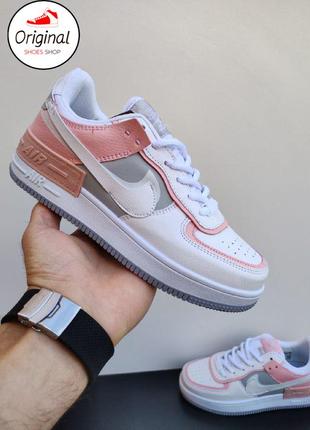 Жіночі кросівки nike air force 1 shadow white/gray1 фото