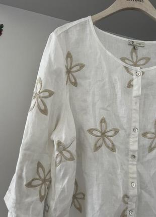 Крутая льняная блузка zara2 фото
