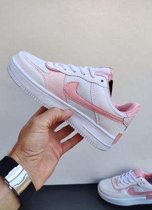 Жіночі кросівки nike air force 1 shadow white/pink6 фото