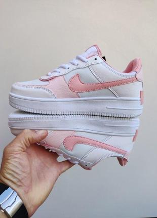 Жіночі кросівки nike air force 1 shadow white/pink2 фото