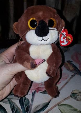 Ty beanie babies очисник видра mitch 22 см оригінал