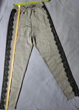 Штани жіночі з мереживом з кишенями (турецька якість)