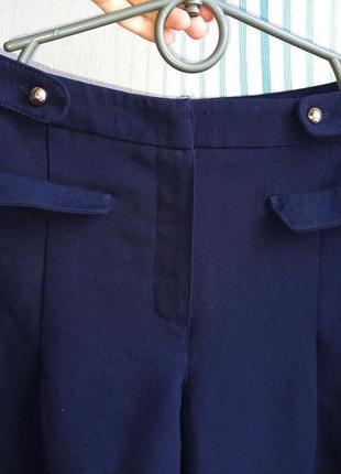 Фирменные модные школьные темно-синие широкие брюки брюки кюлоты next некст для девочки 12 лет 1524 фото