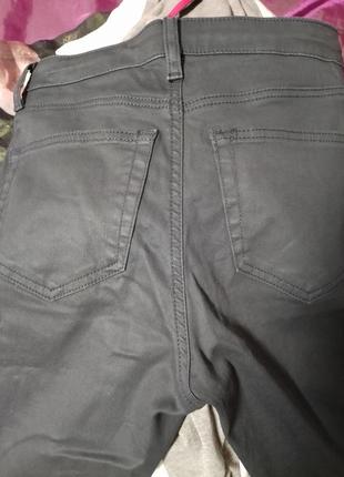 Брюки джинсы черные под кожу top shop4 фото