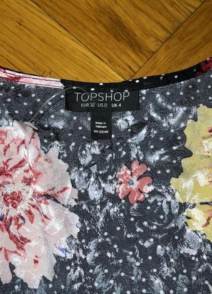 Кроп топ блуза блузка квіти квітковий принт горох topshop4 фото