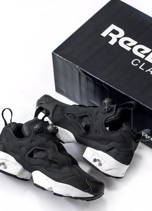 Шикарные женские кроссовки reebok insta pump black8 фото