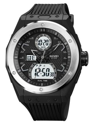 Спортивний чоловічий годинник skmei 2013si silver водостійкий наручний кварцевий