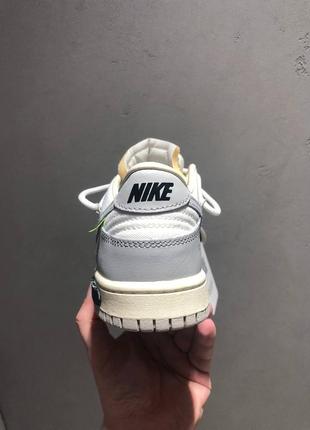 Жіночі кросівки nike sb dunk low off white grey white laces 49/50 / smb2 фото