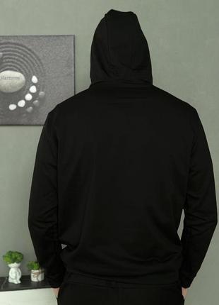 Мужской демисезонный худи адидас / спортивная кофта толстовка черная с капюшоном adidas весна осень2 фото