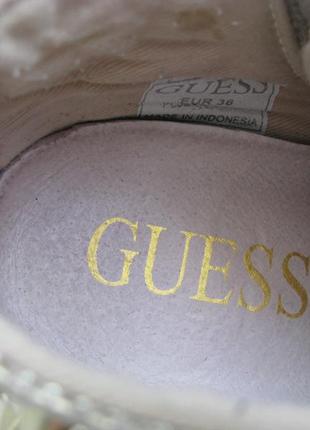 Кожаные кеды guess9 фото