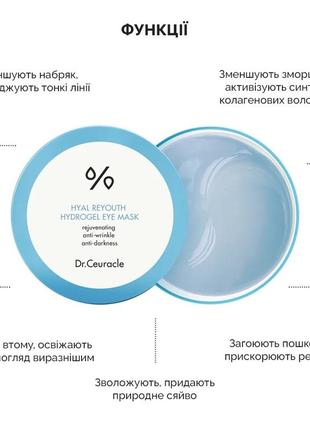 Увлажняющие гидрогелевые патчи dr. ceuracle, 60 шт5 фото