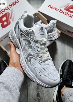 Кроссовки мужские new balance белые серые / кросівки чоловічі нью баланс білі сірі кроссы1 фото