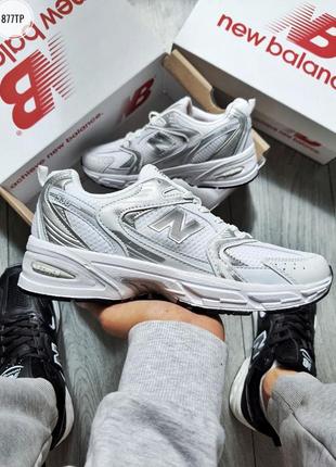 Кроссовки мужские new balance белые серые / кросівки чоловічі нью баланс білі сірі кроссы3 фото