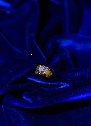 Кольцо из ювелирного бисера