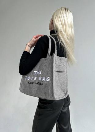 Сумка marc jacobs tote bag textile grey4 фото