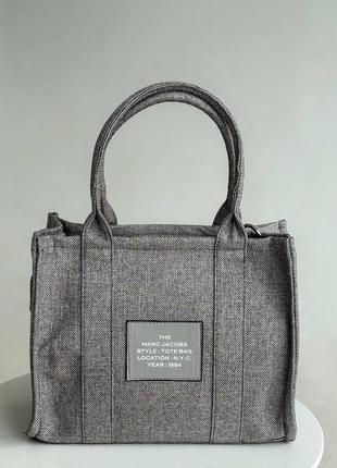 Сумка marc jacobs tote bag textile grey8 фото