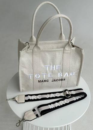 Сумка marc jacobs tote bag textile grey2 фото