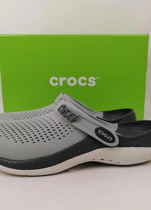 Literide 360 crocs чоловічі крокси grey сірі