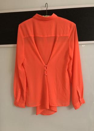 Блузка кислотного персикового кольору