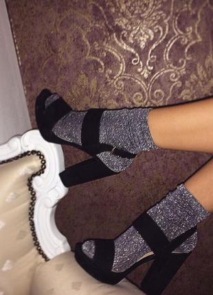 Жіночі бавовняні шкарпетки з люрексом gabriella