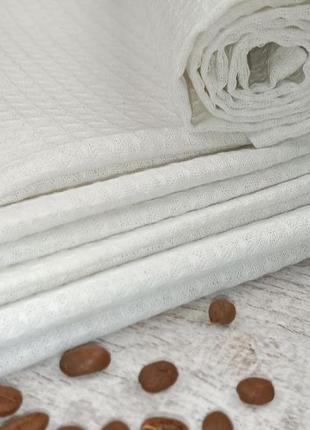 Вафельное полотенце/салфетки для кухни luxyart 35*70 см белый 5 шт (ls-012)3 фото