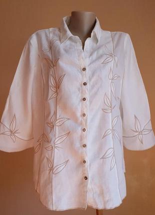 Шикарная блуза лен и хлопок marks&spencer британия5 фото