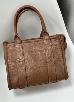 Marc jacobs the logo tote bag mini brown 25 х 20 х 11 см