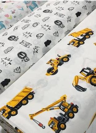 Комплект постельного белья  для мальчиков строительная техника2 фото