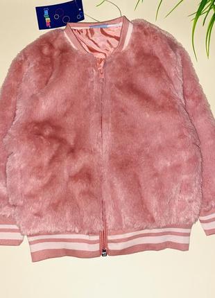 Плюшевая курточка на замочке для девочки. 1/ размер: 86/92/бренд: lupilu