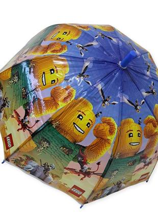 Детский зонтик трость "лего ниндзяго" на 4-6 лет