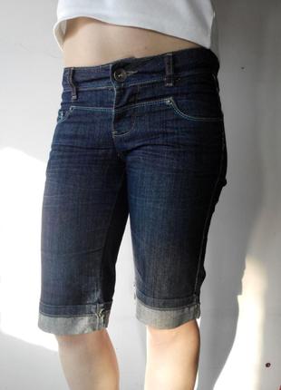 Джинсовые шорты длинные по колено1 фото